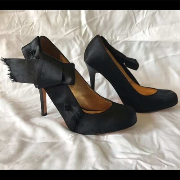 Report Signature black satin heels 6 - Picture 5 of 7